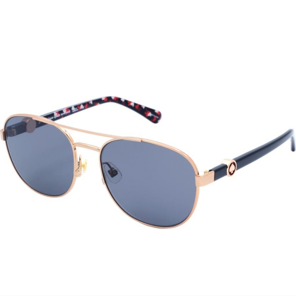 Kate Spade Raglan Aviator Sunglasses Gold Tone Designer Luxury Celebrity #139